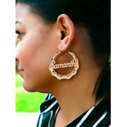 Personalized Bamboo Name Earrings