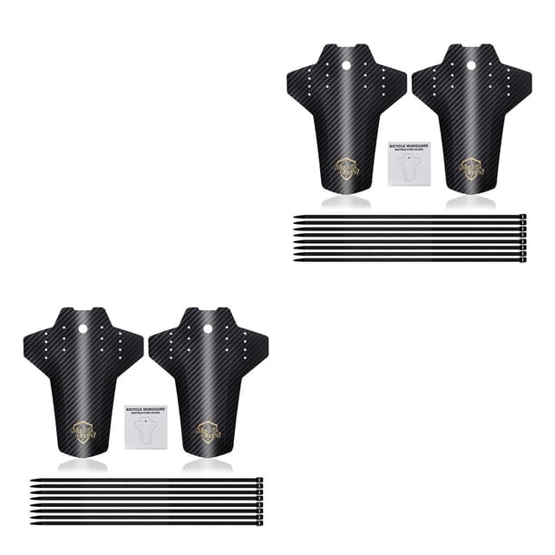 Eigraketly Guardabarros de plástico para bicicleta de montaña, 2 uds., patrón de fibra de carbono, guardabarros para bicicleta de carretera, Dirtboard, Type2 NO2 Eigraketly CBP046814