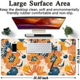 thumbnail image 6 of Colorful Floral XXL Mouse Pad - Full Desk Mat, Cute Office Decor Accessories for Women, Extended XL Mouse Mat, Laptop Desk Pad, Blue Orange Flowers, 31.5"x15.7", 6 of 6