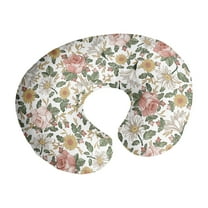 Sweet Jojo Designs Vintage Floral Pink Green and Yellow Nursing Pillow Cover Case (Pillow Not Included) (Pillow NOT Included)