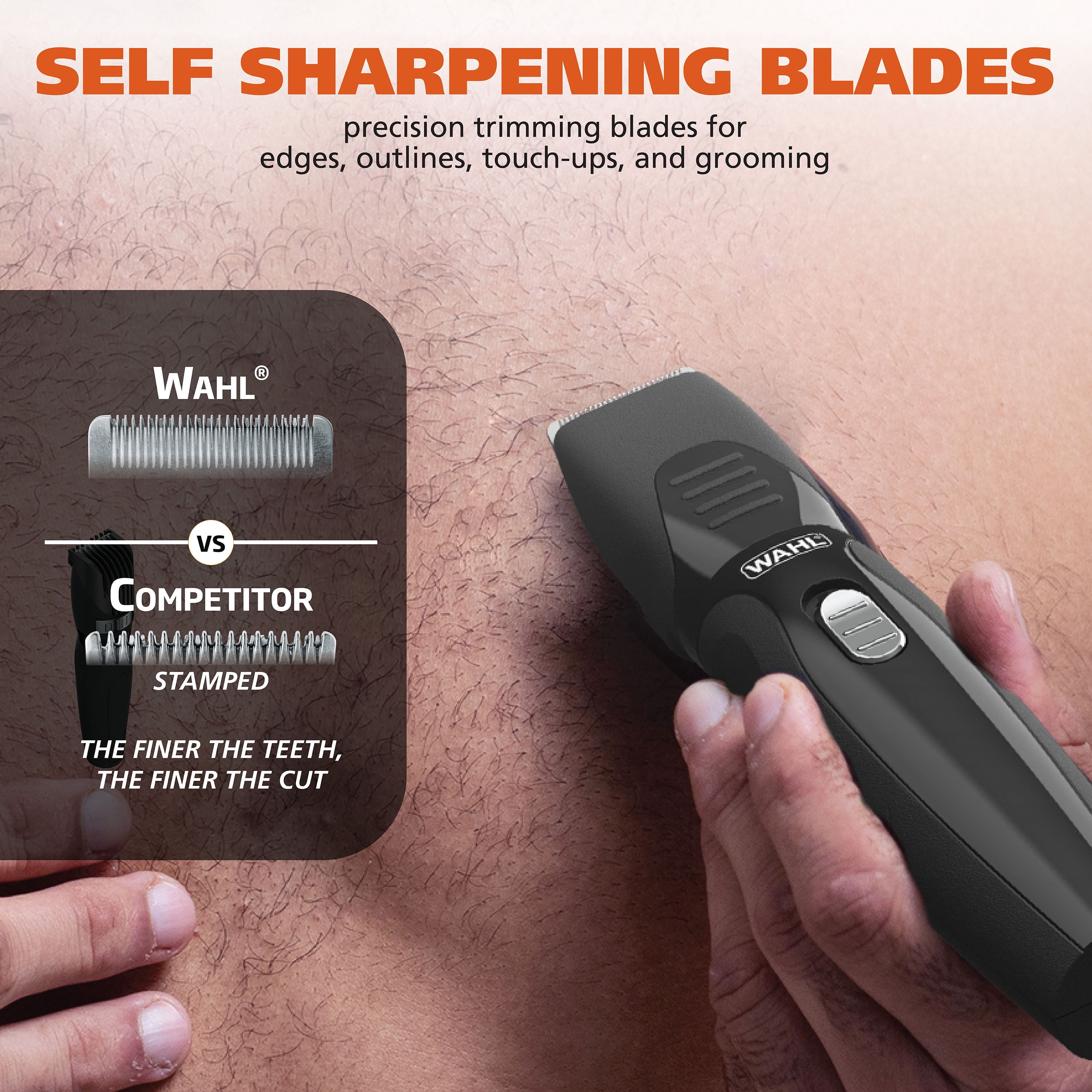 Wahl Body Groomer Electric Body Hair Trimmer for Men, Safely Trim Face, Chest, Legs, & Groin – Model 3029843