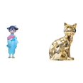 thumbnail image 1 of Conjunto de muñeca geisha japonesa con estatua de gato, adorno tradicional, figura de escritorio, pieza decorativa de cerámica, ideal para regalar, de, 1 of 8