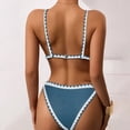 thumbnail image 5 of DHFJKG Two Piece Swimsuits Women Color Block Bikini Set High Waist Bottom Beach Pool Party Summer Fashion Swimwear Trendy Beachwear, 5 of 9