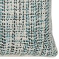 thumbnail image 3 of Benzara BM228827 Square Fabric Throw Pillow with Hand Woven Pattern, White & Blue, 3 of 4