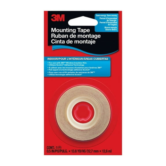 1 Pc, 3M Clear Indoor Mounting Tape 1/2 In. W X 41.4 Ft. L