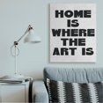 thumbnail image 2 of Stupell Industries Home Is Where Art Is Phrase Minimal Black White Canvas Wall Art by Daphne Polselli, 2 of 6