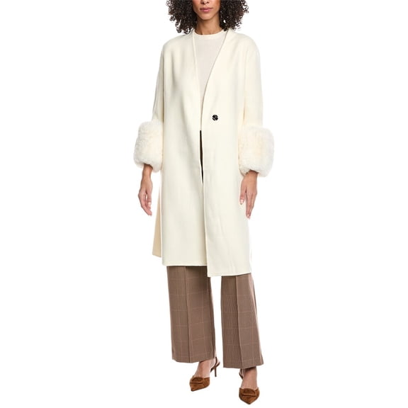 La Fiorentina womens Wool Coat, s, White