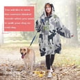 thumbnail image 4 of Wearable Oversized Blanket,Gray Christmas Moose and Tree Pattern Wearable Blanket Hoodie for Adults,Cozy Hooded Blankets with Super Pockets,Super Warm Fuzzy Pullover for Women & Men, 4 of 6