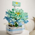thumbnail image 4 of Bloques de construcción de plantas en macetas, flores eternas, suculentas ins, sala de estar, modelo de flor de simulación, juguete para regalo de Navidad para niña de escritorio, 4 of 5