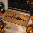 thumbnail image 6 of Halloween Welcome Doormat, Crystal Velvet Fall Holiday Front Door Mat, Pumpkin Festive Decorative Floor Mat, Washable Non-Slip Entrance Rug for Home Entryway Porch Terrace Garage(A 29.53in), 6 of 7