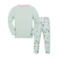 thumbnail image 3 of WIBACKER 2-Piece Unicorn Pajama Set for Girls 2-9Y Kids Sleepwear Long Sleeve Tops and Pants Cotton Pjs, 3 of 11