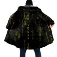 thumbnail image 4 of Lilgiuy Men Zipper Casual Hooded Thicken Print Long Sleeve with Pocket Jacket for Party Club Birthday, 4 of 4