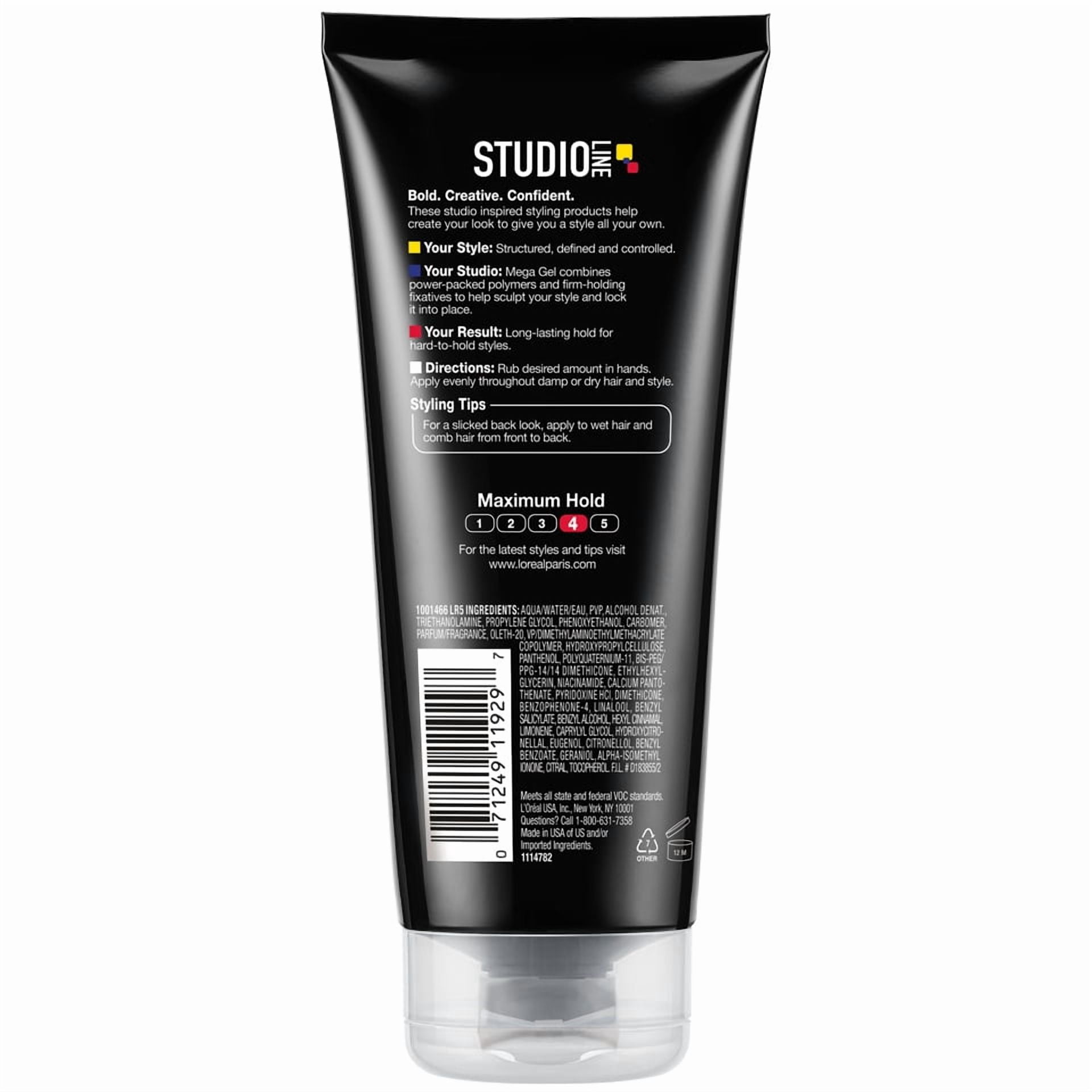 (2 pack) L'Oreal Paris Studio Line Mega Extreme Hold Hair Gel, 6.8oz