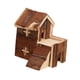 thumbnail image 4 of Casa de madera para hámster, jaula para hámster, refugio para hámster, refugio para animales pequeños, hábitat para hámster enano, chinchilla, 4 of 7