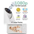 thumbnail image 3 of Momcozy BM01 Video Baby Monitor, 1080P 5" HD Baby Monitor with Camera & Wall Mount, Infrared Night Vision, Wireless, Infant/Toddler Use, 3 of 10
