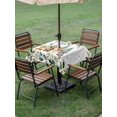 thumbnail image 4 of Outdoor Tablecloth with Umbrella Hole for Patio/Picnic/Party/Camping, Animals Eucalyptus Leaves Waterproof Table Cloth Square Cover Washable, Summer Botanical Elk Bear Watercolor (54"x 54"), 4 of 8