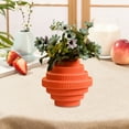 thumbnail image 6 of Hmgxay Plastic Glazed Vase, Decorative Flower Pot for Home Decor, Elegant Flower Container for Dried Arrangements, Multifunctional Floral Utensil for Living Spaces(Orange), 6 of 6