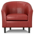 thumbnail image 5 of Austin 30 inch Wide Contemporary Tub Chair in Red Vegan Faux Leather, 5 of 10