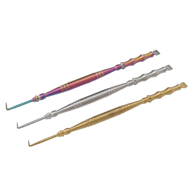 Herramienta de levantamiento de pestañas de doble extremo, 3 piezas de acero inoxidable separador de pestañas herramienta de tinte herramienta de elevación de pestañas permanente estética elegante