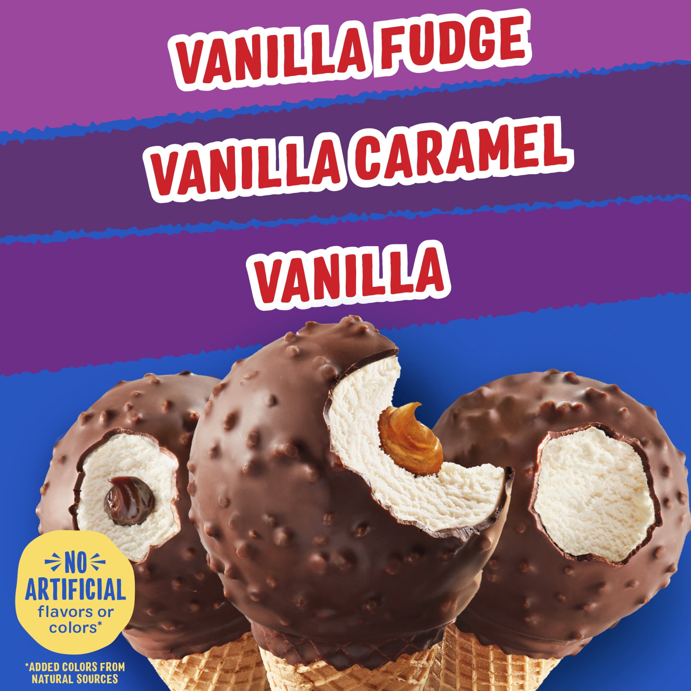 Drumstick Crunch Dipped Sundae Cones Variety Pack, Kosher, 8 Count