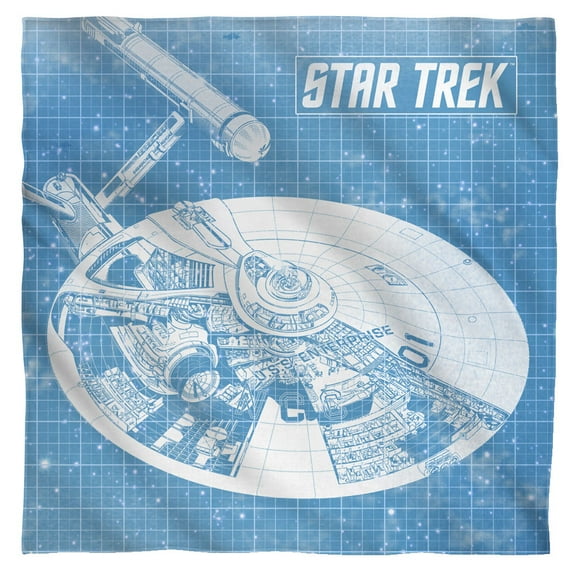 Star Trek - Enterprise Blueprint - Bandana - 22" x 22"