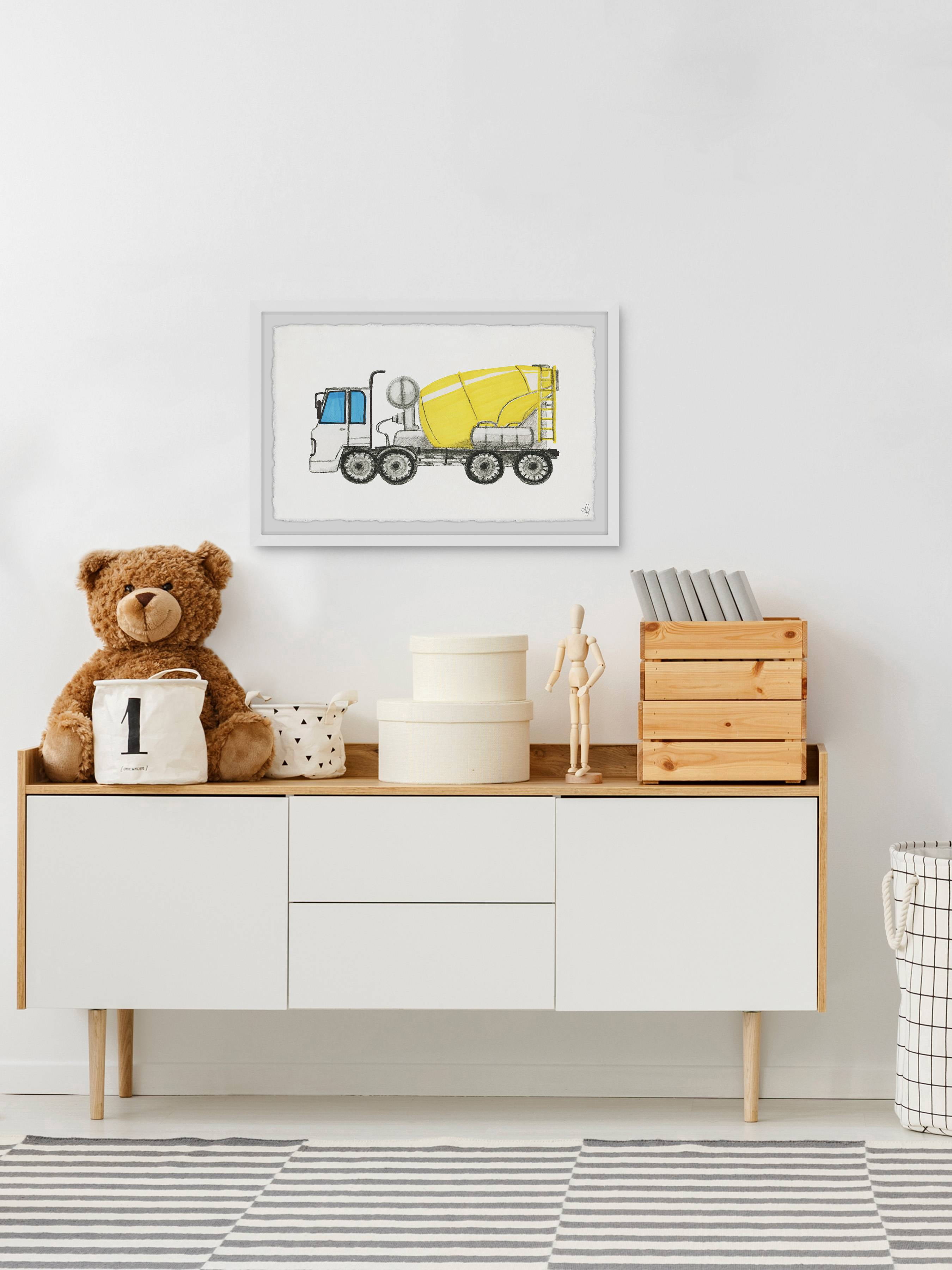 Marmont Hill Concrete Mixer Truck Framed Wall Art
