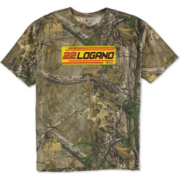 Nascar Mens Joey Logano Go Camo Graphic Camiseta, Marrón, XX-Large Nascar Camiseta gráfica