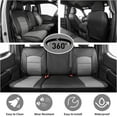 thumbnail image 2 of EKR Custom Fit F150 Car Seat Covers for 2021-2026 Ford F150 SuperCrew Lariat & 2023-2026 F250/F350/F450 SuperDuty CrewCab Lariat - Full set Leather (Black with Gray), 2 of 7