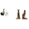 thumbnail image 1 of Estatua de cisne, escultura de animal de cerámica moderna, figura de mesa, sujetalibros, decoración única, adecuada para regalar, decoración de oficin, 1 of 8