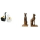thumbnail image 1 of Estatua de cisne, escultura de animal de cerámica moderna, figura de mesa, sujetalibros, decoración única, adecuada para regalar, decoración de oficin, 1 of 8