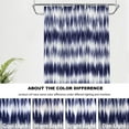 thumbnail image 6 of Indigo Blue Tie Repeat Pattern Decor Shower Curtain,White Dye Bathroom Decor Polyester Fiber Plastic Rings Quick-Drying Waterproof for Bathtubs/Bathroom, 72x36 inches, 6 of 6