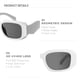 thumbnail image 4 of Gafas de sol mosanana Trendy Rectangle Creamy White para mujer y hombre, 4 of 6