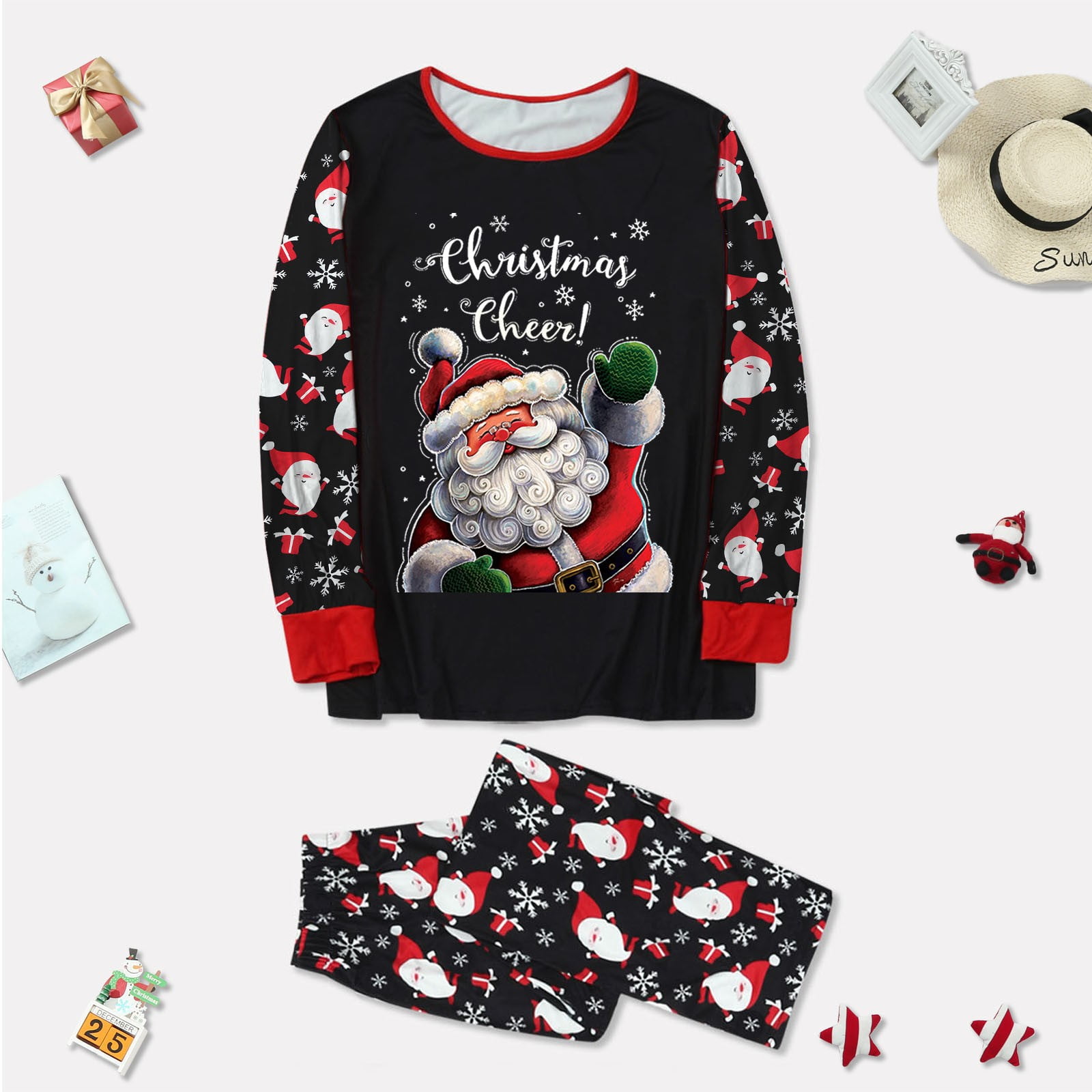 ZMHEGW Christmas Pajamas Mens Dad Set Family Clothes Matching Beautiful Christmas Pajamas Mens