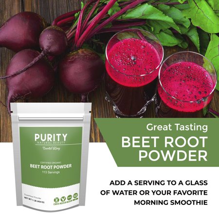 Organic Beet Root Powder - Beetroot Extract - Beet Root Juice Supplements Rich in Nitric Oxides for Energy Booster, Super Beats Flavor for Delicious Smoothie, Vegan Friendly, Water Soluble (Pack of 3)