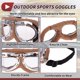 thumbnail image 5 of Gafas de montar para motocicleta plegables de PC PU esponja para motocross y ATV, lente transparente, marco marrón, 5 of 6
