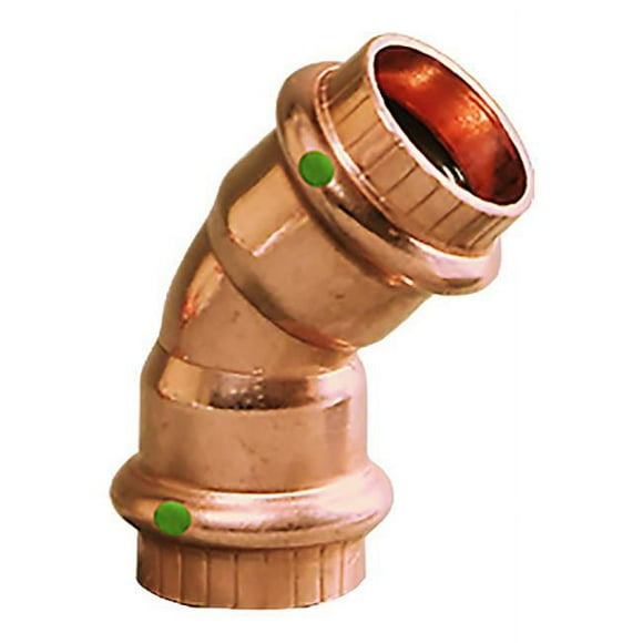 Viega 77033 1.25 in. 45 deg ProPress Copper Elbow with Double Press Connection & Smart Connect Technology