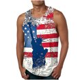 thumbnail image 2 of Mens 4th of July Tank American Flag Tank Top for Men Fourth of July Top Patriotic Tank Top Men Fourth of July Tank Men Leisure Time Fitness Home Wear Pajamas Color Cotton Fashion Printing T-Shirt, 2 of 5
