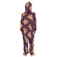 thumbnail image 3 of Pizza Pattern One Piece Pajamas Soft Jumpsuit Cozy Sleep and Play Romper Zipper and Pockets 4T, 3 of 8