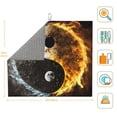 thumbnail image 3 of Naloa Yin Yang Dish Drying Mat for Kitchen Counter, Heat Resistant Drainer Mats, Absorbent Draining Mat,Dish Rack Pad,16"x18", 3 of 8