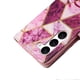 thumbnail image 4 of Wallet Case for Samsung Galaxy S24 Ulta, Prremium PU Leather Magnetic Closure Geometric Marble Pattern Handbag Zipper Pocket Case, 4 of 5