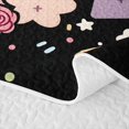 thumbnail image 5 of Manfei Cute Pet Bow Cat Twin Quilt Set, Cartoon 67 Number Twin Coverlet Set, Black Pink, 2pcs, 1 Bedspread and 1 Pillowcase, 5 of 7