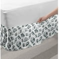 thumbnail image 2 of Shells Bed Skirt, Sketched Hand Drawn Seashell Outlines Florida Fighting Conch and Shark Eye, Elastic Bedskirt Dust Ruffle Wrap Around for Bedding Decor, 4 Sizes, Dark Blue and White, by Ambesonne, 2 of 2