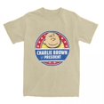 thumbnail image 1 of Camiseta de algodón para hombre y mujer con la frase Peanuts Charlie Brown For President Snoopy, camisetas de manga corta con cuello redondo, idea de regalo, 1 of 5