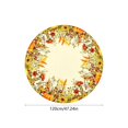 thumbnail image 3 of Fall & Thanksgiving Round Tablecloth, 47.3" Holiday Autumn Pumpkin Sunflower Orange Table Cloth, Farmhouse Waterproof Wipeable Fabric Table Cover for Outdoor Camping Home Party Decor, 3 of 7