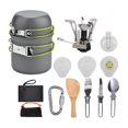 thumbnail image 4 of kurtrusly 11pcs Camping Cookware Mess Kit w/ Knife Camp Pot Stoves Carabiner Set Color_A, 4 of 8