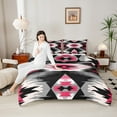 thumbnail image 4 of Castle Fairy Boho Aztec Full Size Comforter Sets,Hippie Tribal Geometric Bedding Sets, 4 of 8