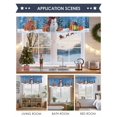 thumbnail image 6 of Blue Snowman Christmas Gift Valances for Windows, 54 x 18in, Xmas Tree Winter Snowflake Elk Rod Pocket Kitchen Valance Curtain Light Filtering Window Treatments for Living Room Bedroom, 1 Panel, 6 of 7