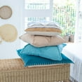 thumbnail image 2 of LR Home Reese Cotton Pillow Set of 2 in Blue, 20" x 20", 2 of 9