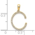 thumbnail image 3 of 14K Yellow Gold Diamond Letter C Initial Pendant (Width 11.93) (Length 15.46) - Jbsp, 3 of 5