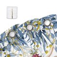 thumbnail image 4 of Fall Blue Pumpkin Shower Curtain, Autumn Plant Eucalyptus Leaves Floral Farmhouse Highland Cow Bath Curtain, Funny Animals Bathroom Accessories Botanical for Bathroom Curtain Set with Hooks, 72X72in, 4 of 5